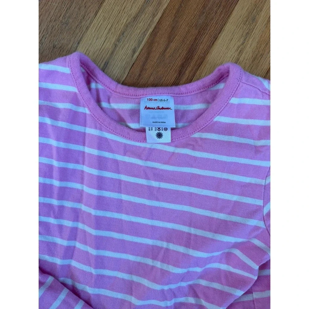 Hanna Andersson Little Girls 6/7 Holiday Colorful Striped Mixie Play Dress